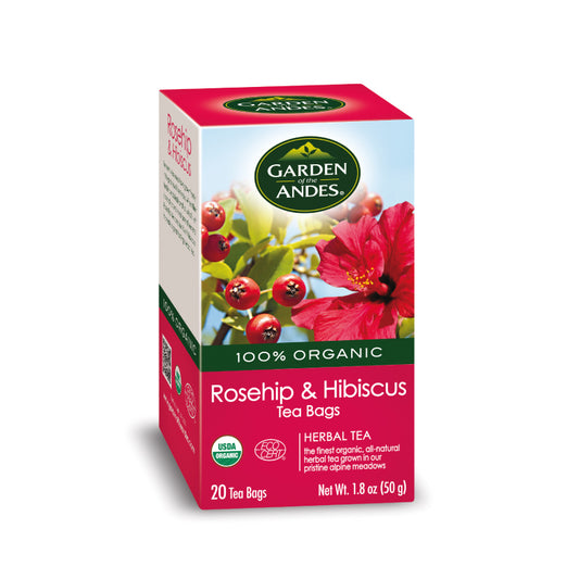 Garden of The Andes Organic Rosehips with Hibiscus Teas - 20 bags